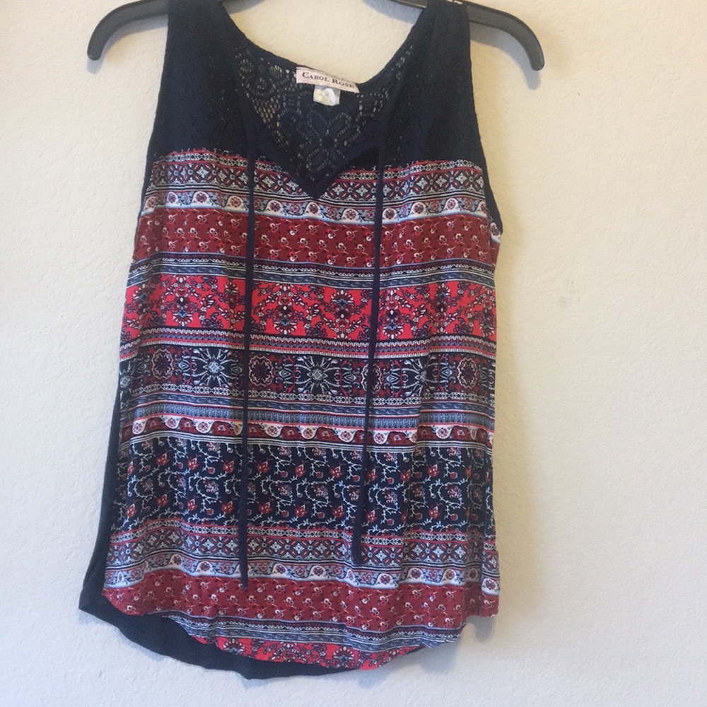 Super cute lace and patterned tank top